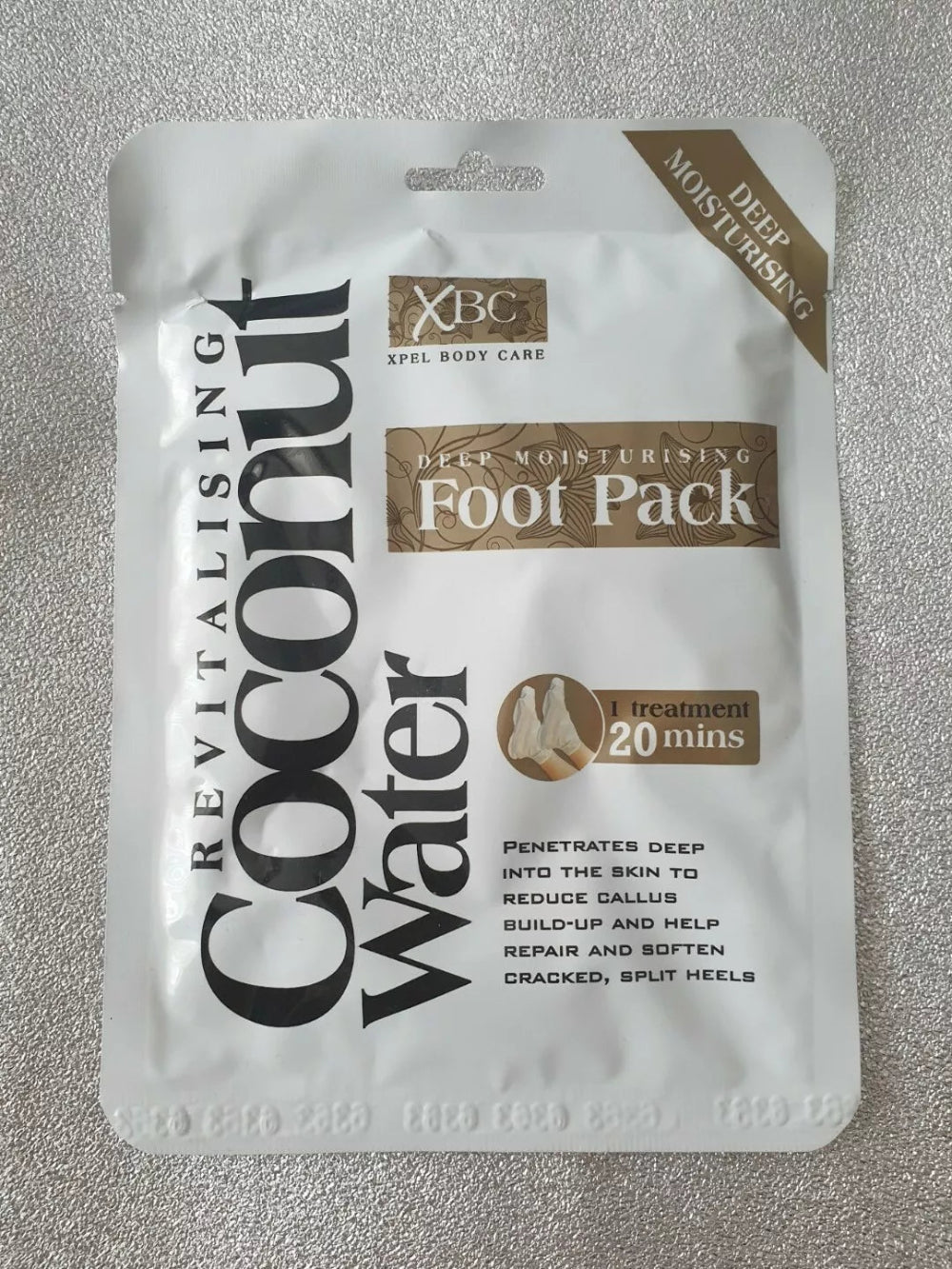 Xpel, Coconut Water Deep Moisturising Foot Pack Intensive Treatment Cracked Heel
