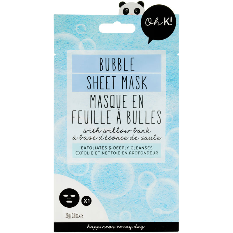 Oh K! Bubble Sheet Mask – Oxygenating Exfoliation for Radiant Skin