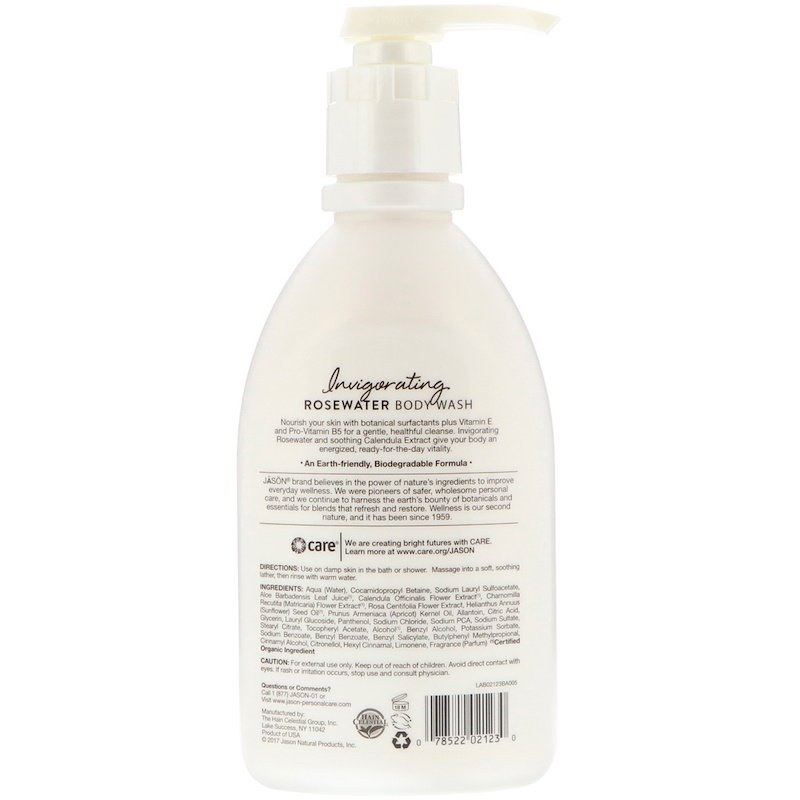 Jason, Invigorating Rosewater Body Wash 887ml Default Title