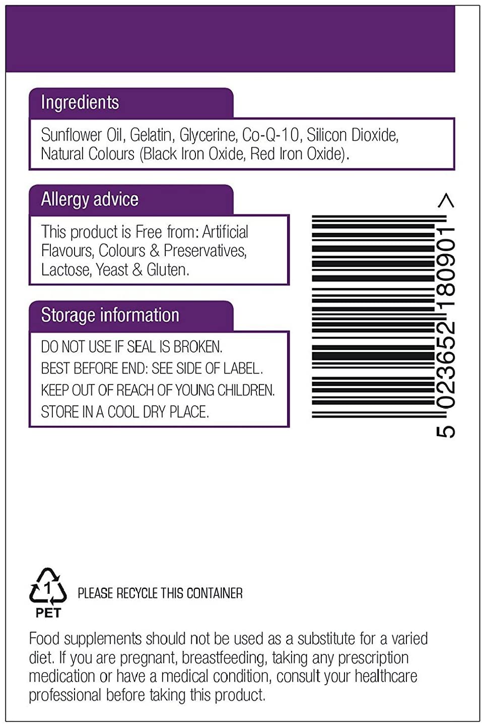Natures Aid, CoQ10 30mg 90 Capsules Default Title