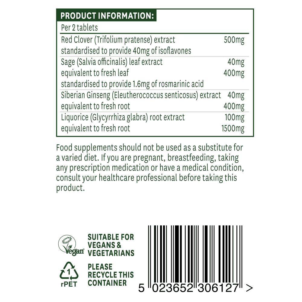 Natures Aid, Red Clover Complex With Sage 120 Tablets