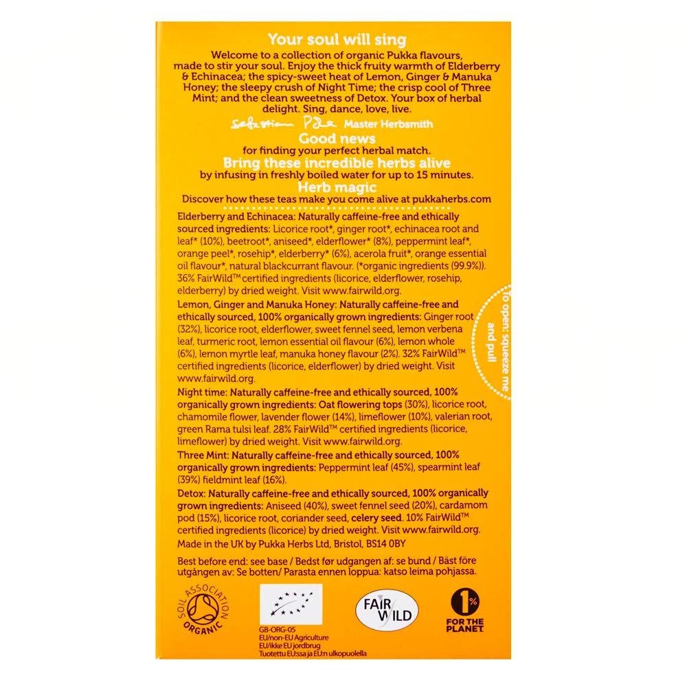 Pukka Herbs, Herbal Collection Organic Tea 20 Sachets Default Title