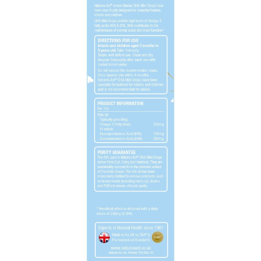 Natures Aid, Mini Drops DHA For Infants & Children 50ml Default Title