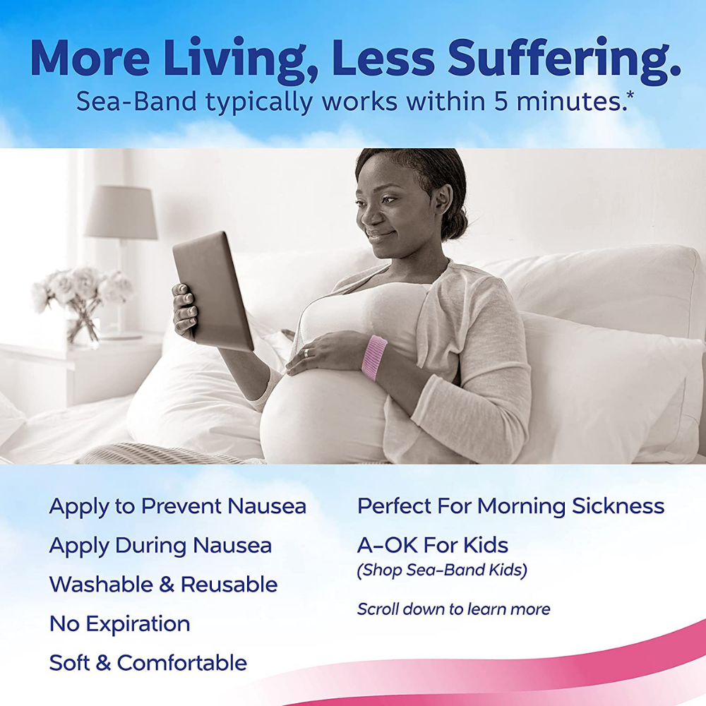 Sea-Band, Mama Anti-Nausea Acupressure Wristband For Morning Sickness