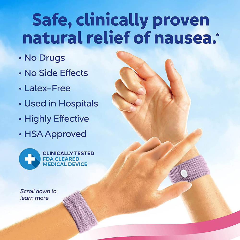 Sea-Band, Mama Anti-Nausea Acupressure Wristband For Morning Sickness