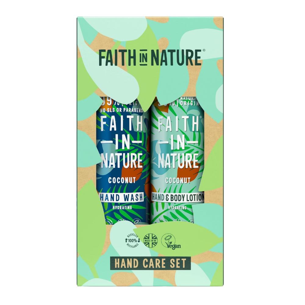 Faith in Nature, Hand Care Set - Coconut Hand Wash & Body Lotion 400ml