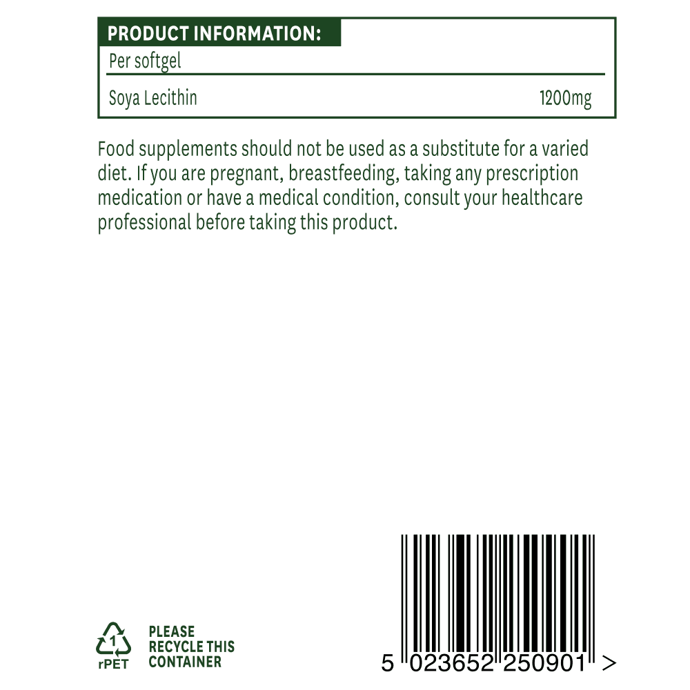 Natures Aid, Soy Lecithin 1200mg 90 Softgel Capsules