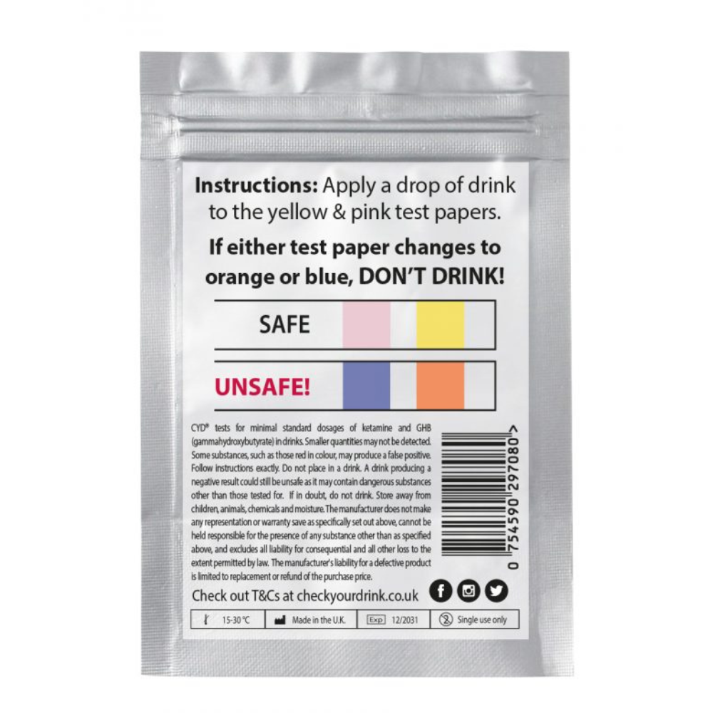 Check Your Drink, Drink Spike Test 5 Pack