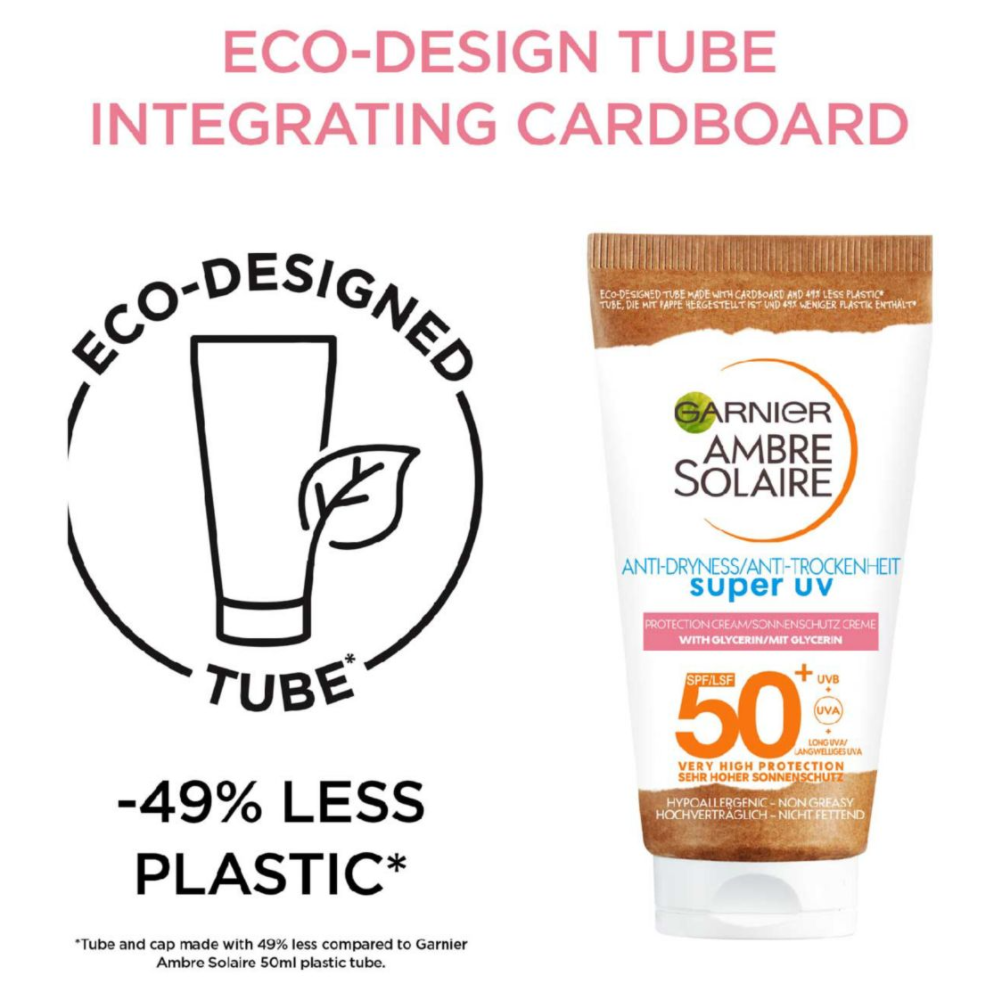 Garnier Ambre Solaire, Anti-Dryness Super UV Face & Neck Cream SPF50+ 50ml Default Title
