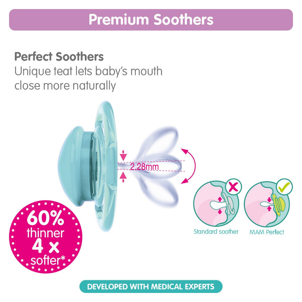 MAM, Perfect Night Soother 16M+ 2 Pack