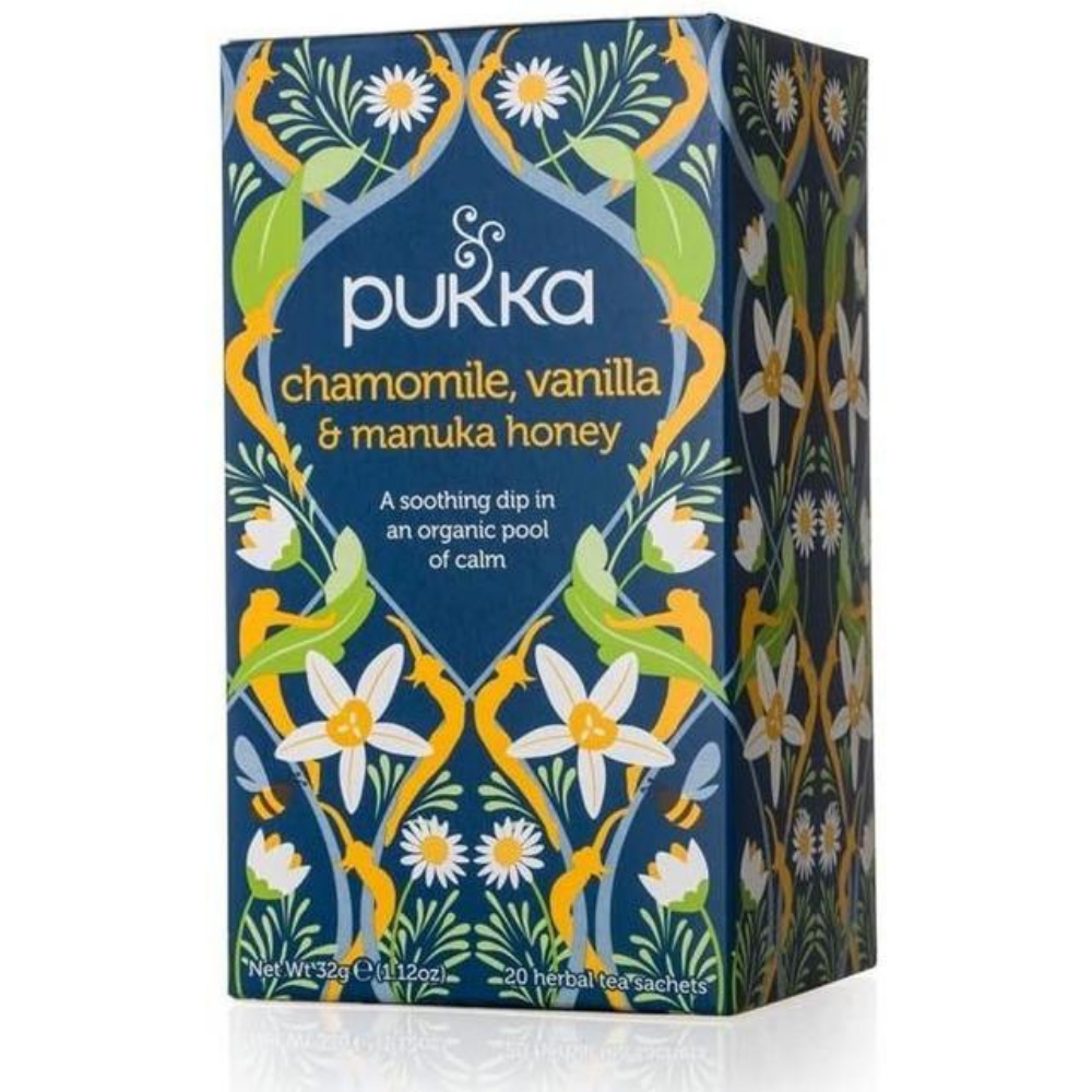 Pukka Herbs, Chamomile, Vanilla & Manuka Honey Organic Herbal Tea 20 Tea Bags