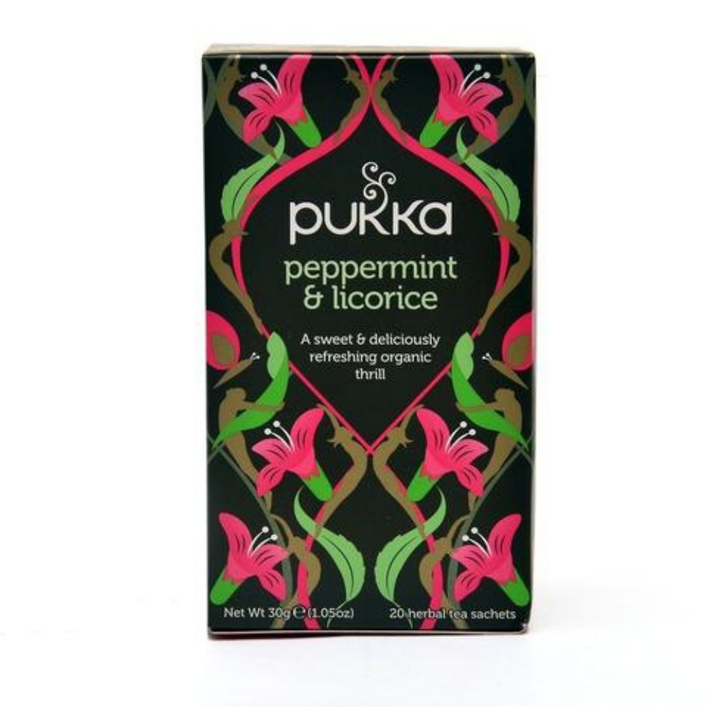 Pukka Herbs, Peppermint & Licorice Organic Herbal Tea 20 Tea Bags