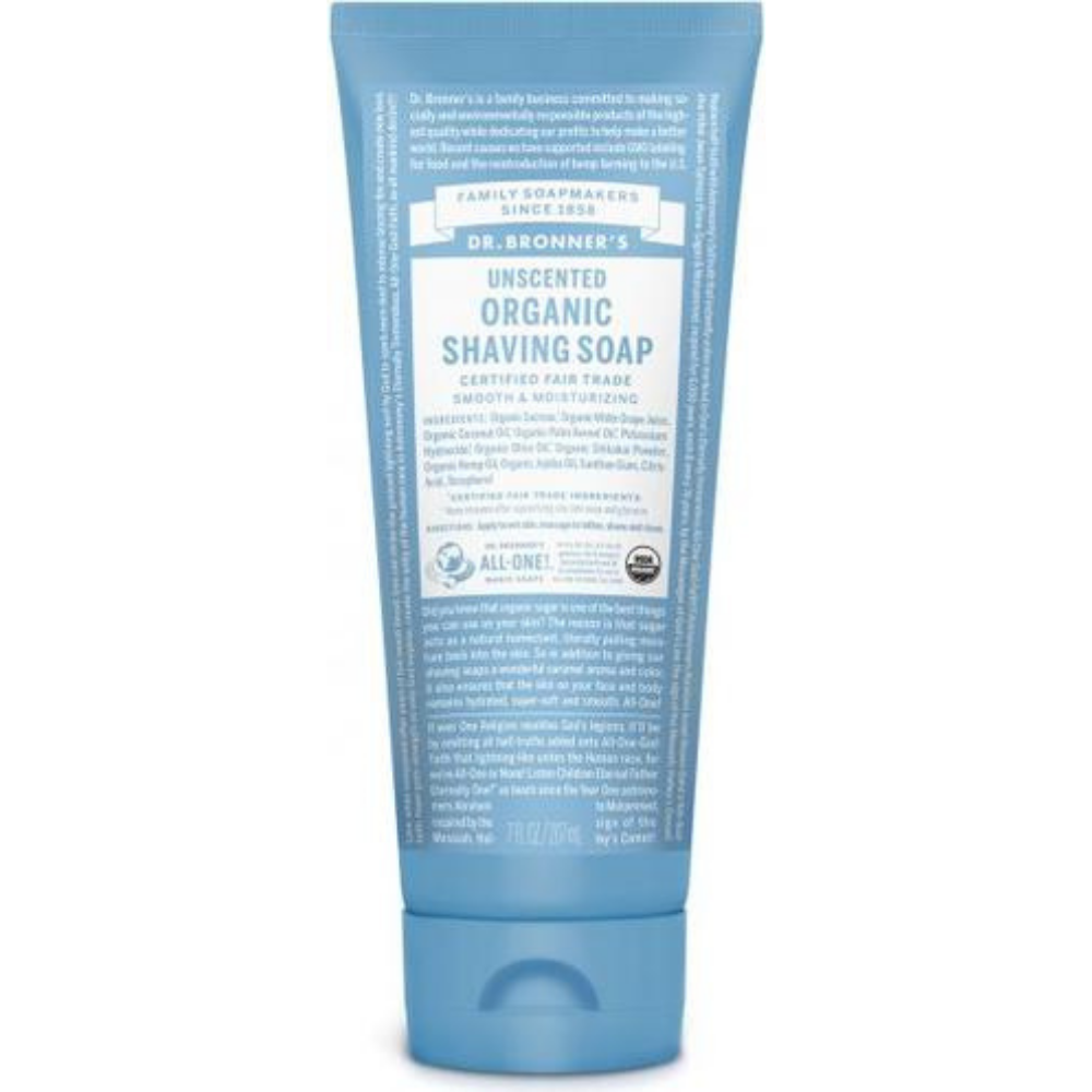 DR. BRONNER'S, Unscented Shaving Soap 208ml