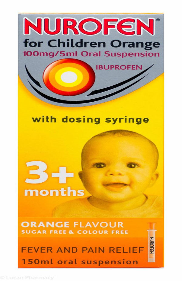 Nurofen For Children Oral Suspension Strawberry W/ Syringe 150ml