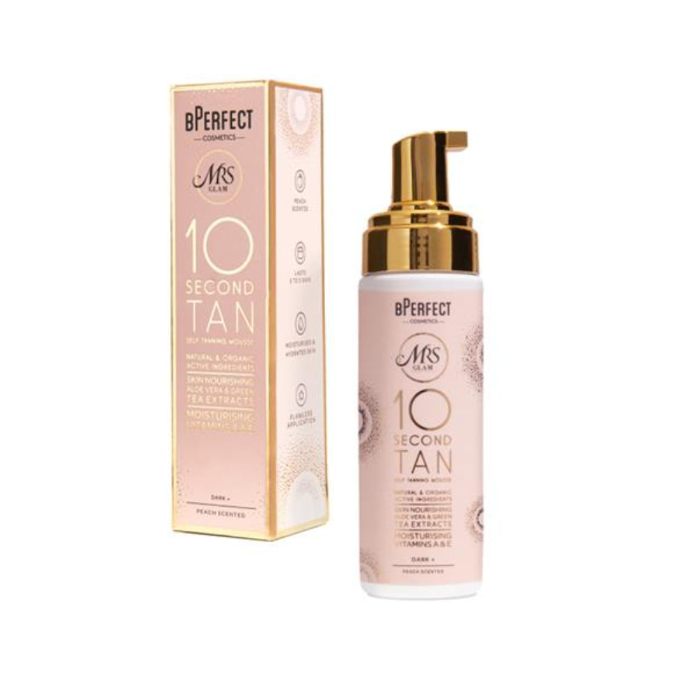 BPerfect, Mrs Glam 10 Second Tan Dark Peach Scented 200ml