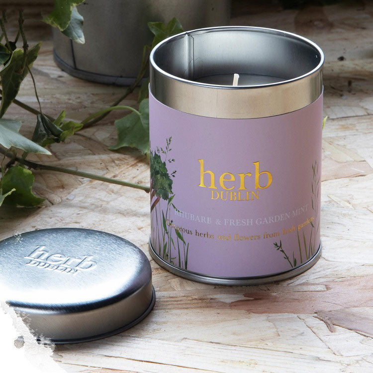Herb Dublin, Rhubarb Candle Tin