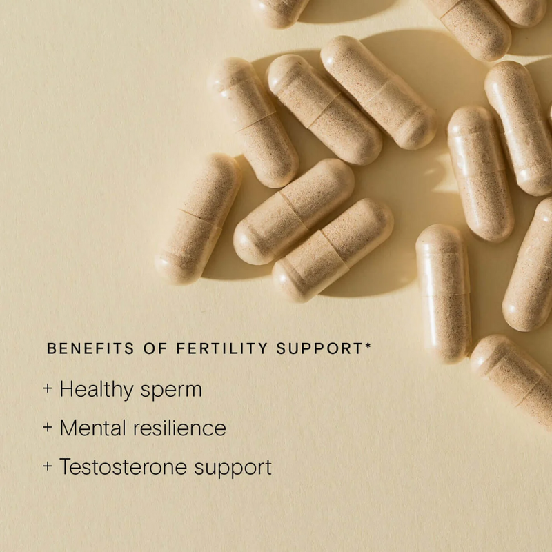 Wild Nutrition, Food-Grown® Fertility Support For Men 60 Capsules Default Title