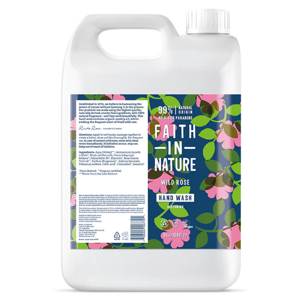 Faith In Nature, Wild Rose Hand Wash 5L