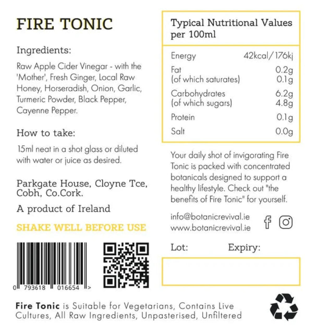 Fire Tonic,  Fire Tonic ACV Tonic 300ml