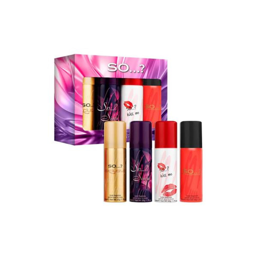 So...?, So Body Fragrance Gift Set 4 x 50ml