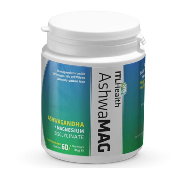 ITL Health, AshwaMAG Magnesium & Ashwagandha 60 Capsules