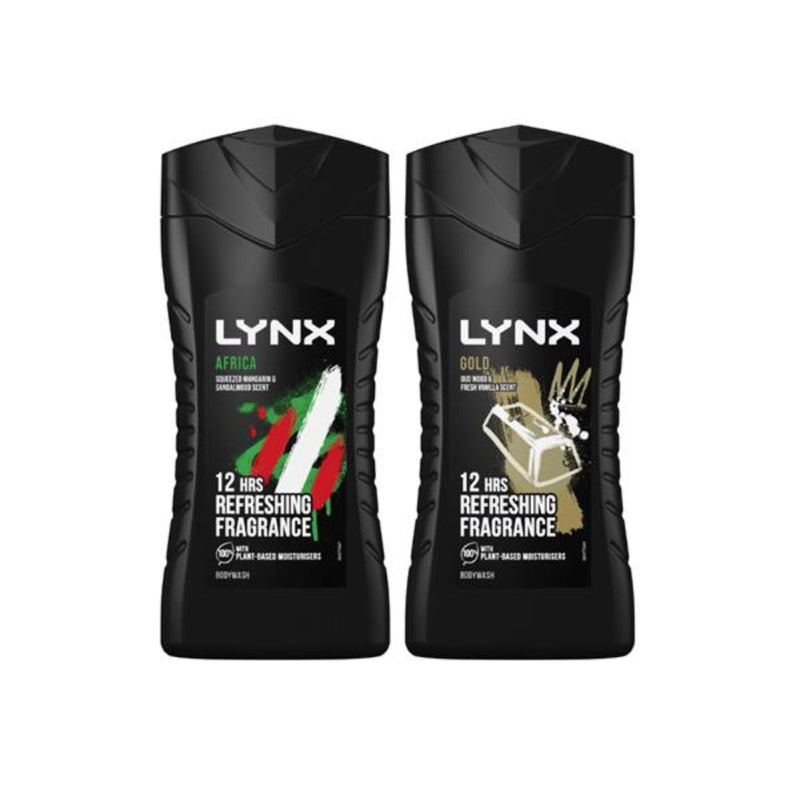 Lynx Shower Africa And Gold 2 X 225Ml