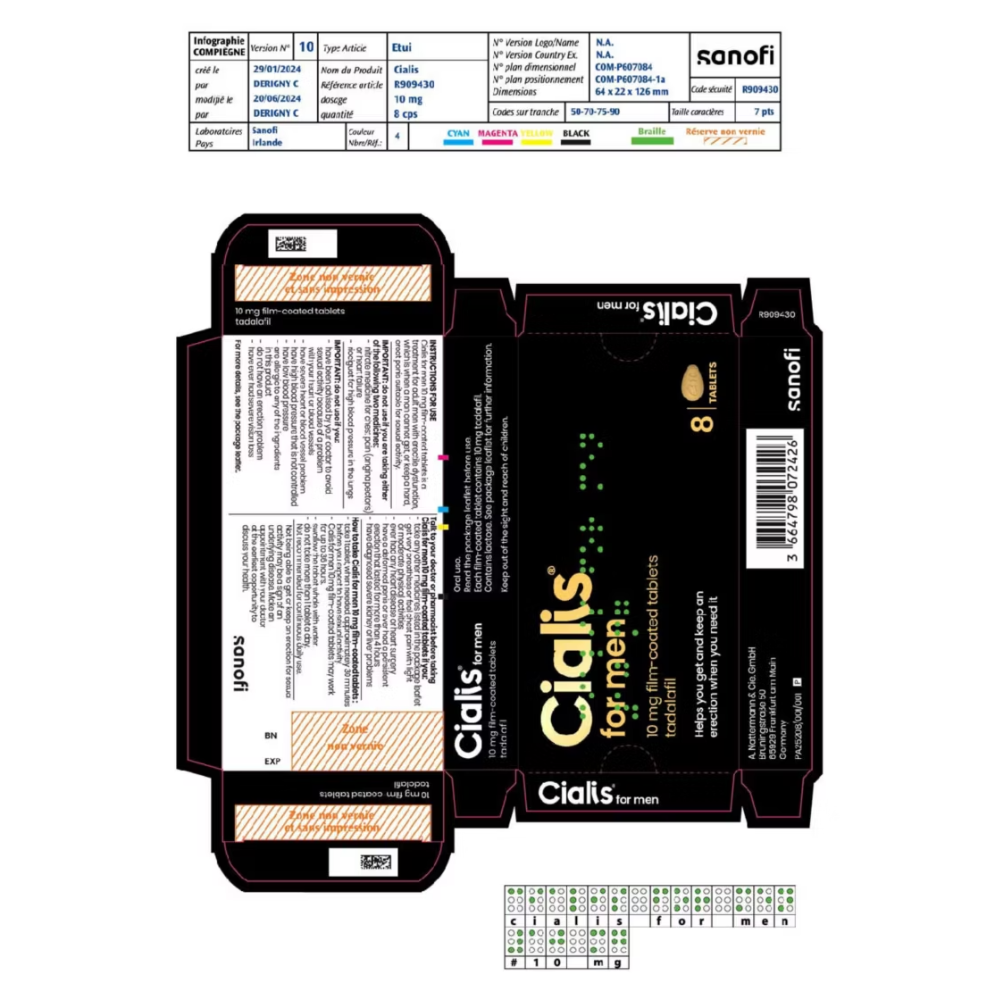 Cialis, For Men 10mg Tadalafil 8 Tablets