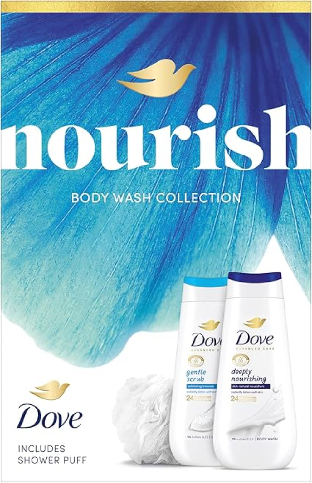 Dove , Nourish Duo Advance Gift Set with Exfoliating & Nourishing Bodywash
