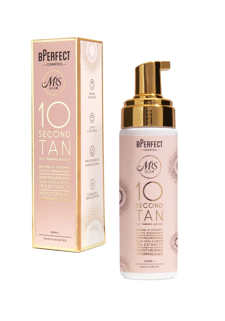 Bperfect Mrs Glam 10 Second Tan Peach Scented Mousse Medium 175ml