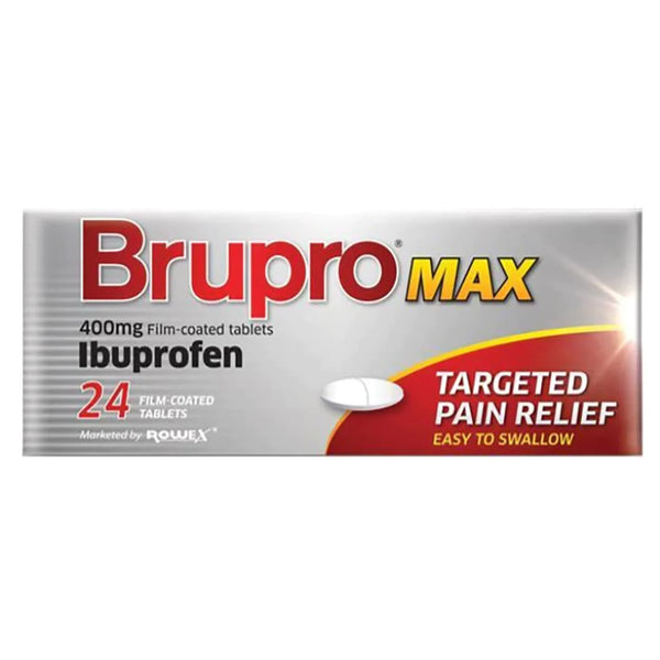 Brupro Max Ibuprofen Film Coat Tabs 400Mg 24Pk