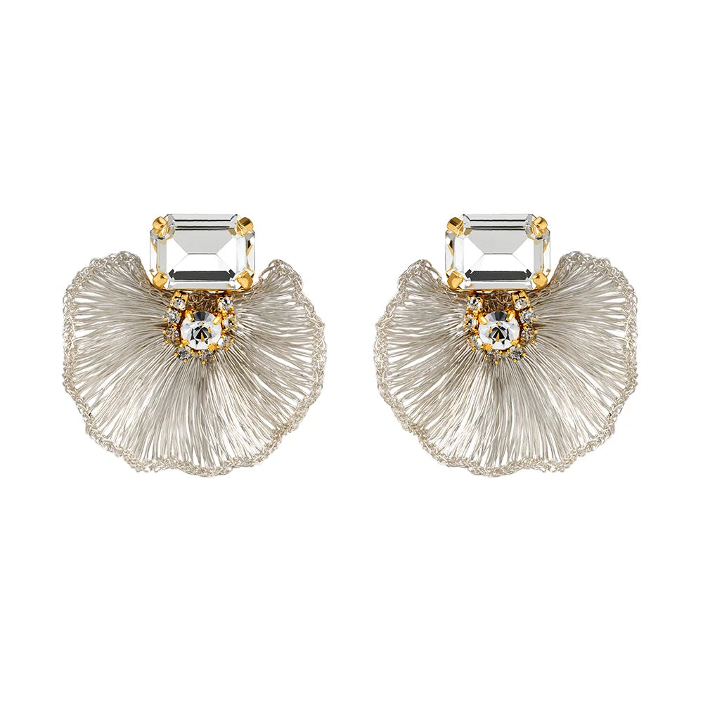 Knight and Day, Charlotte Silver Tones Earrings U577EBS