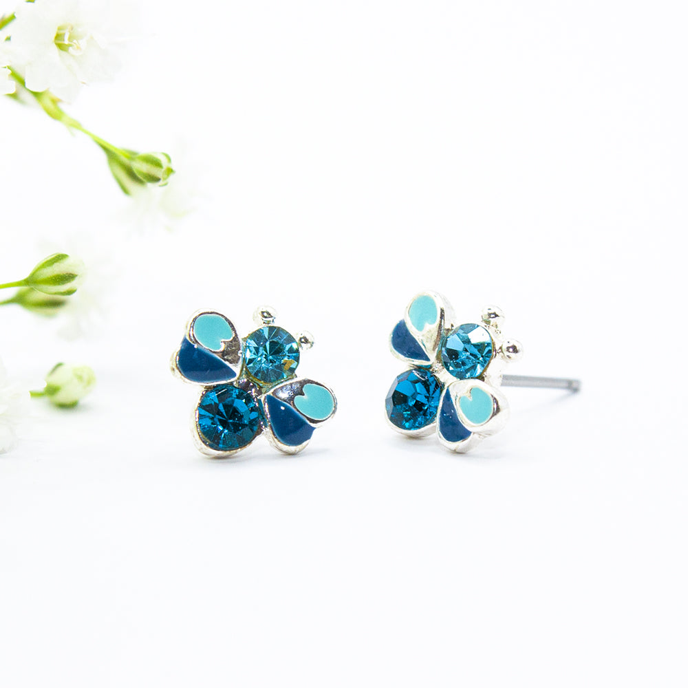Earsense. Silver Turquoise Bee K22