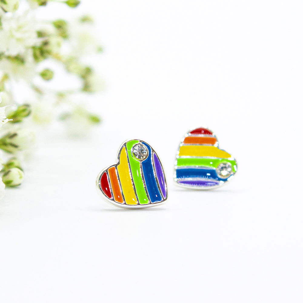 Earsense, Rainbow Heart Studs