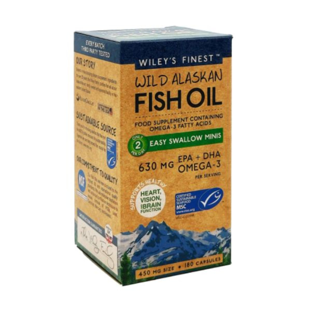 WILEY`S, Wild Alaskan Fish Oil Easy Swallow Minis 180 Caps