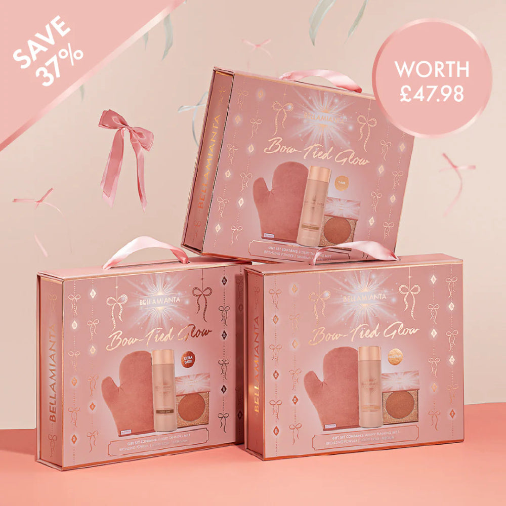 Bellamianta, Bow Tied Glow Medium Liquid Gold Tanning Gift Set Xmas Set