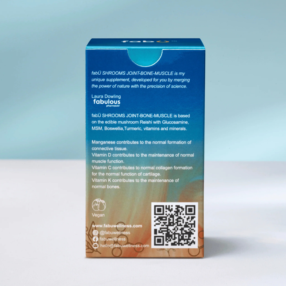 fabÜ, SHROOMS Joint Bone & Muscle 60 Capsules