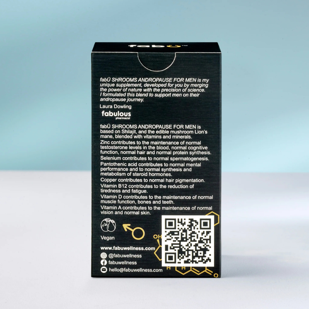 fabÜ, SHROOMS Andropause For Men 60 Capsules