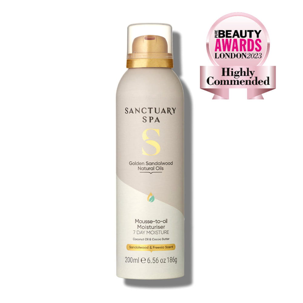 Sanctuary Spa,  Golden Sandalwood Natural Oils Mousse-to-Oil Moisturiser 200ml