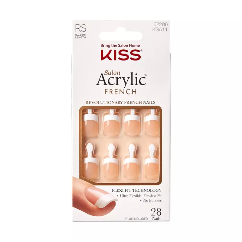 Kiss, Salon Acrylic French Nail - Power Play
