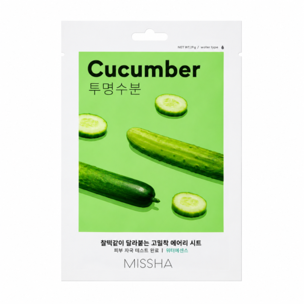 Missha, Airy Fit Sheet Mask Cucumber, 1 sheet 19g