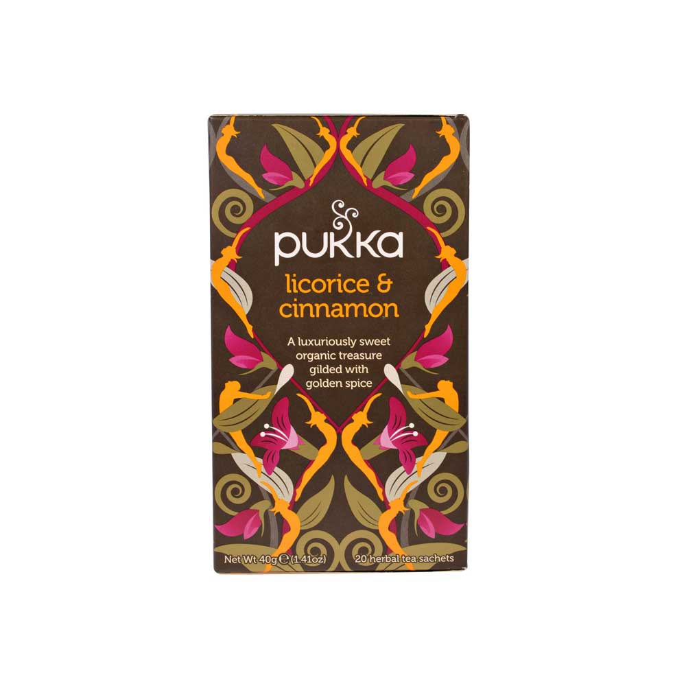 Pukka,  Licorice & Cinnamon Organic tea bags 20s