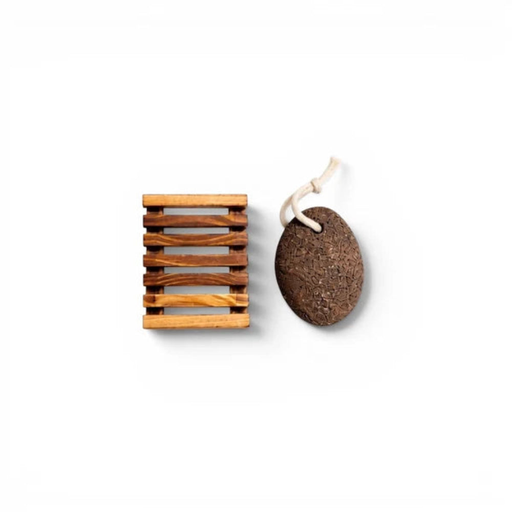 Dublin Herbalists Pumice Stone with Wooden Tray