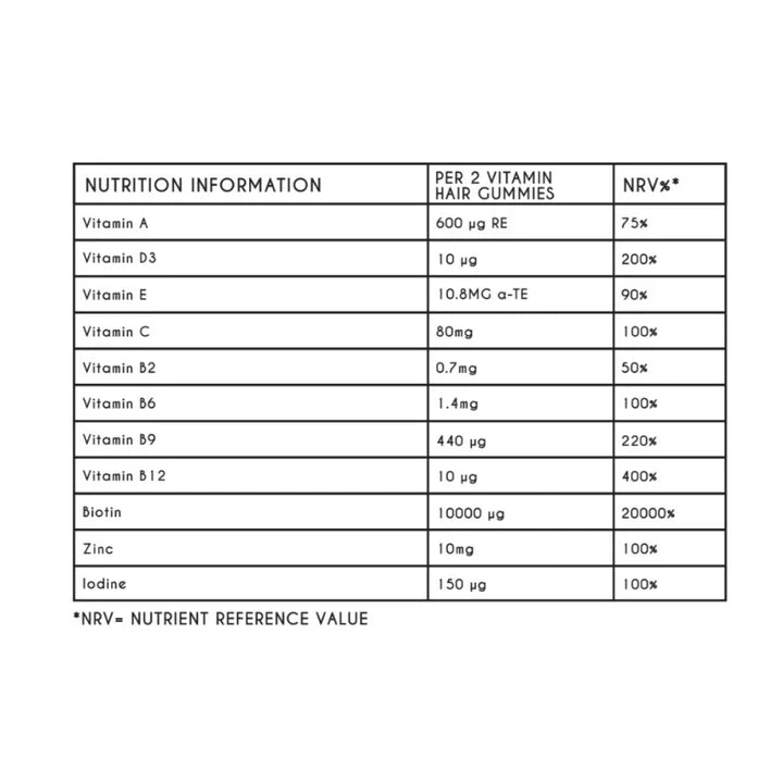 Voduz, Hair Therapy Healthy Hair Vitamins 180g 60s