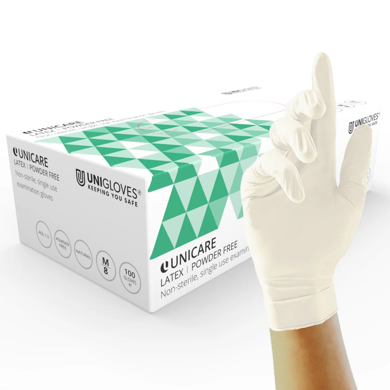 Unicare Latex P/Free Gloves Large 100s