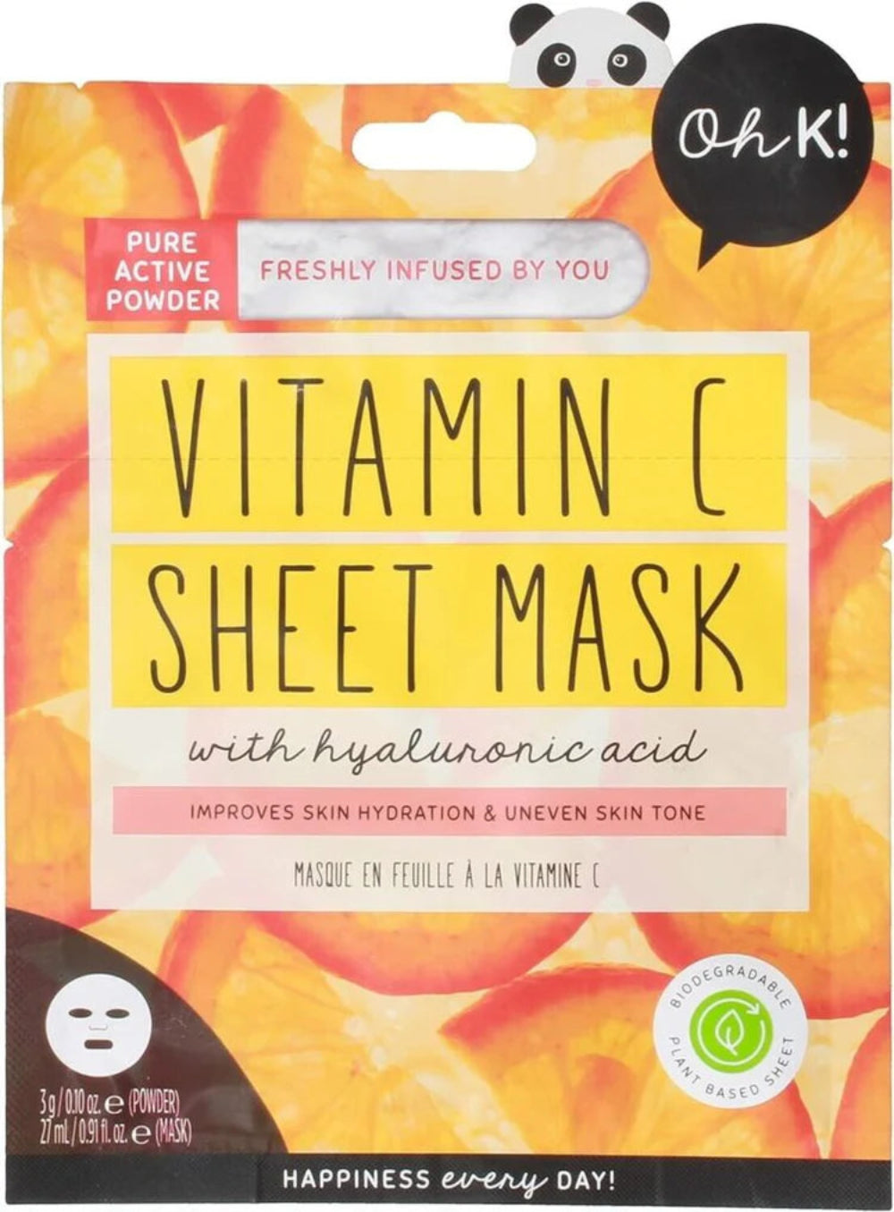 OH K!,  Glowing Vitamin C Sheet Mask 27ml