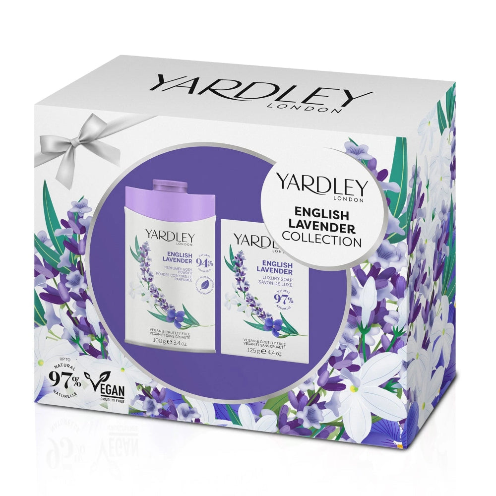 Yardley London,  English Lavender Collection Body Powder 100g & Soap 125g Set Gift