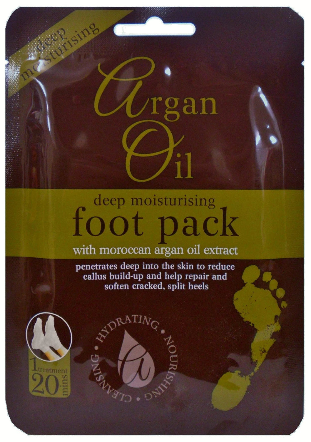 Xpel Argan Oil Deep Moisturising Foot Pack 1pair