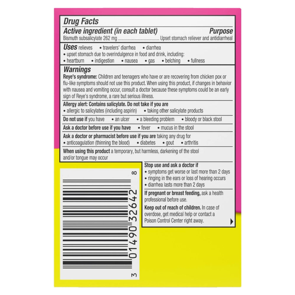 Pepto Bismol chewable tablets 48s