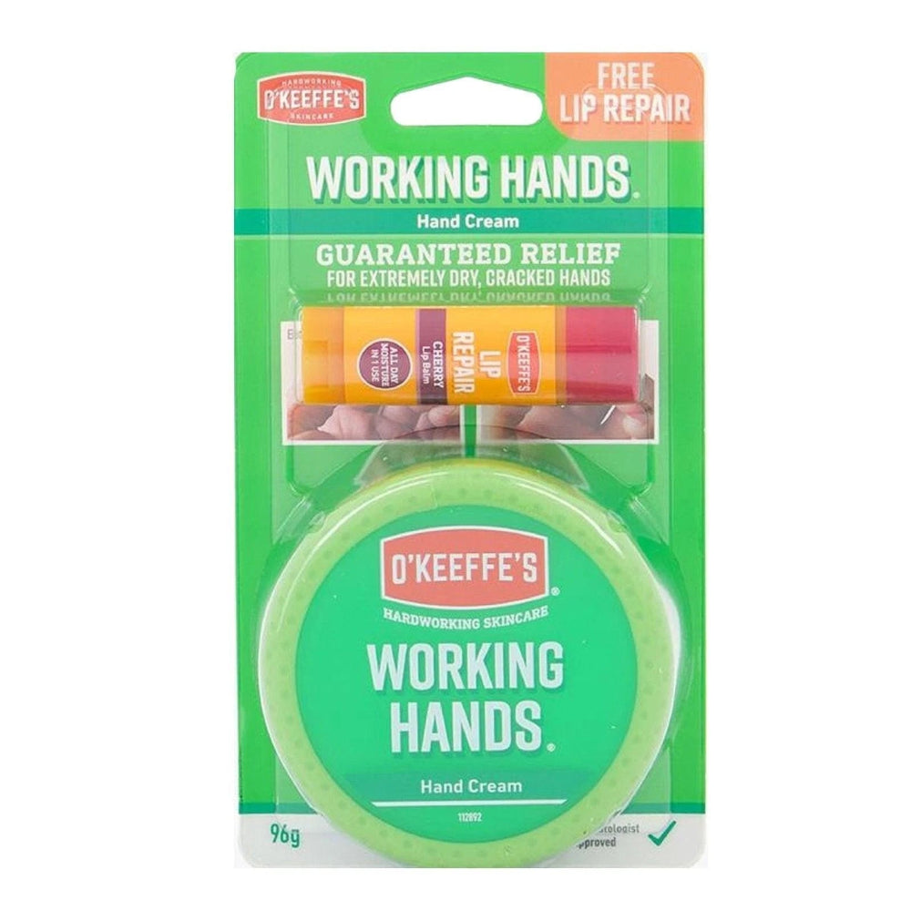 O'Keeffe’s,  Working Hands Hand Cream 96g & Cherry Lip Repair