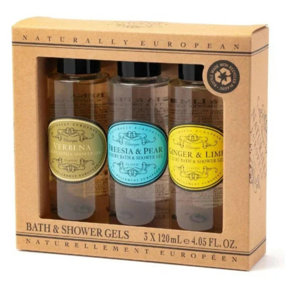 Naturally European, Mini Shower Gel Collection 3 x 120ml